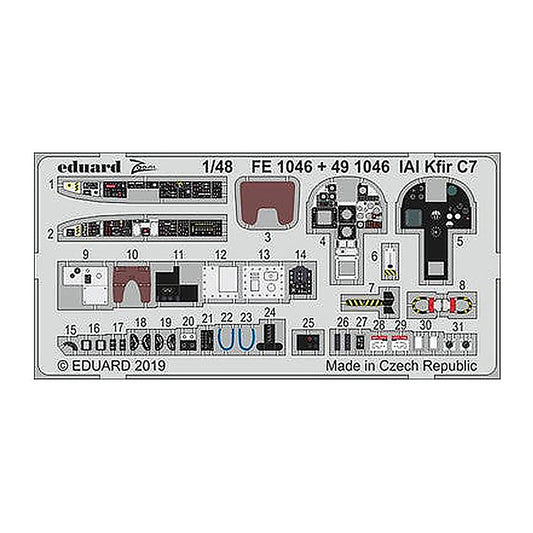 eduard fe1046 1 48 iai kfir c7 for amk photo etch detail set