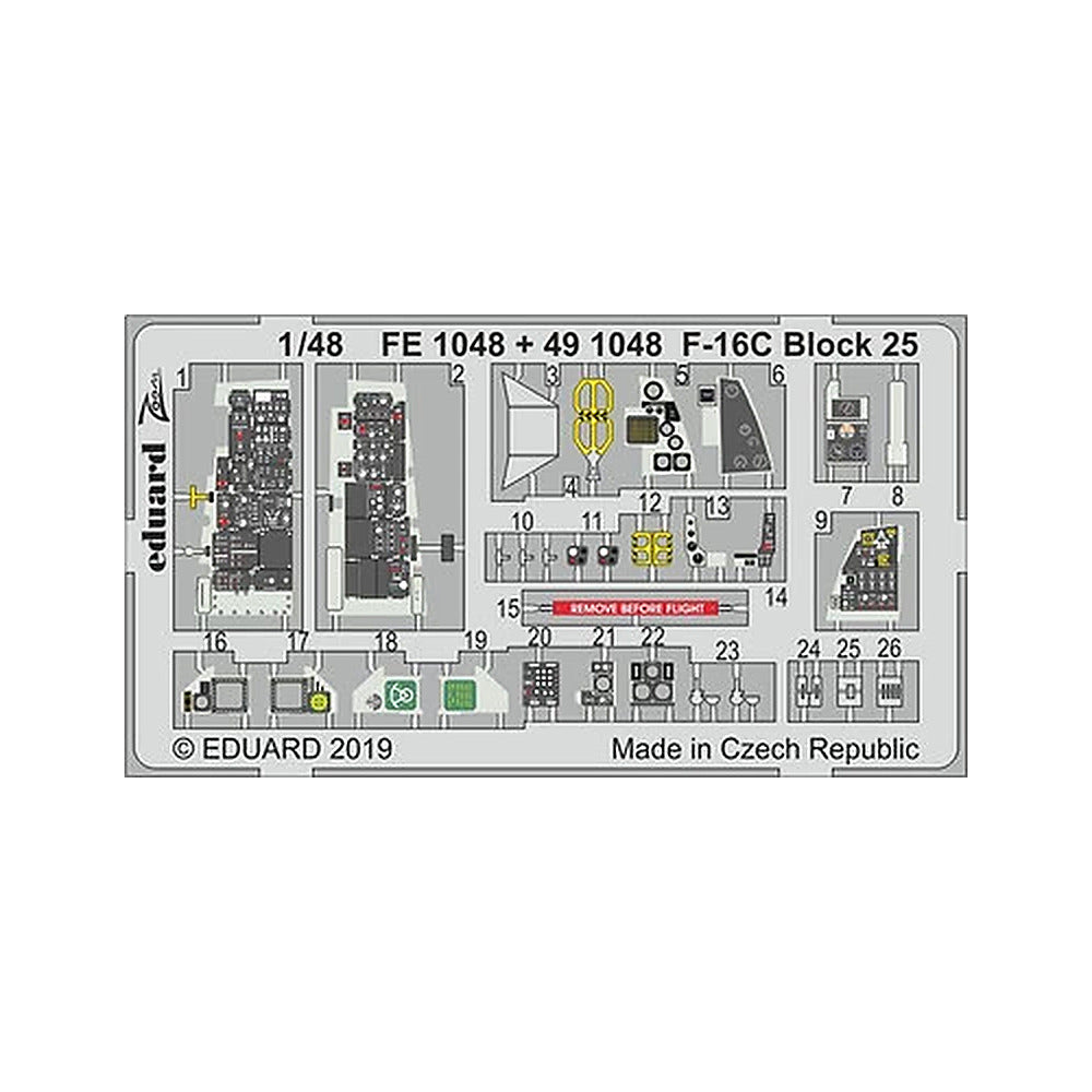 eduard fe1048 1 48 f 16c block 25 photo etch for tamiya