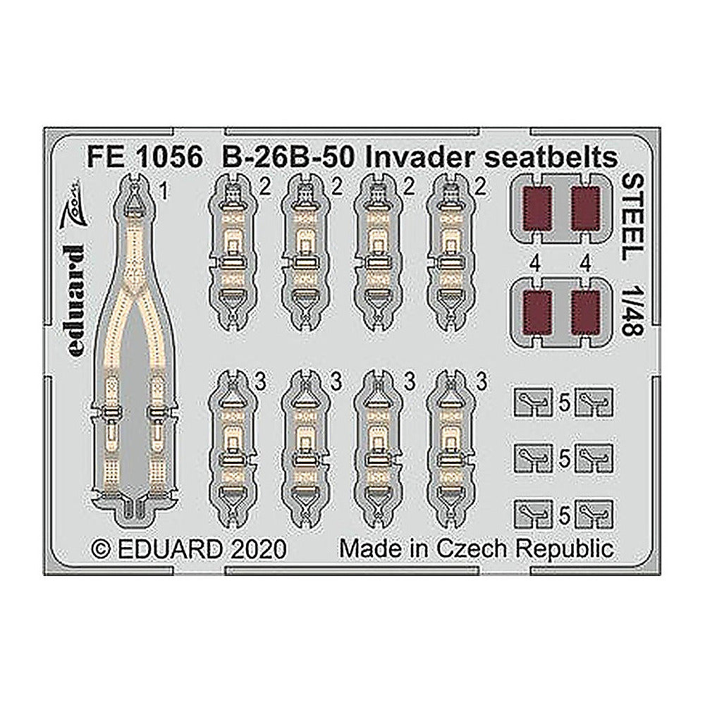 eduard fe1056 1 48 b 26b 50 invader seatbelts steel photo etch