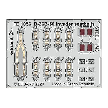 eduard fe1056 1 48 b 26b 50 invader seatbelts steel photo etch