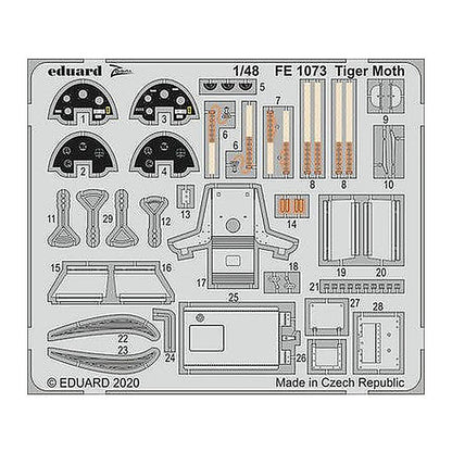 eduard fe1073 1 48 tiger moth for airfix photo etch detail set