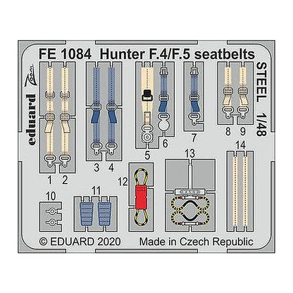 eduard fe1084 1 48 hunter f 4 f 5 seatbelts steel for airfix