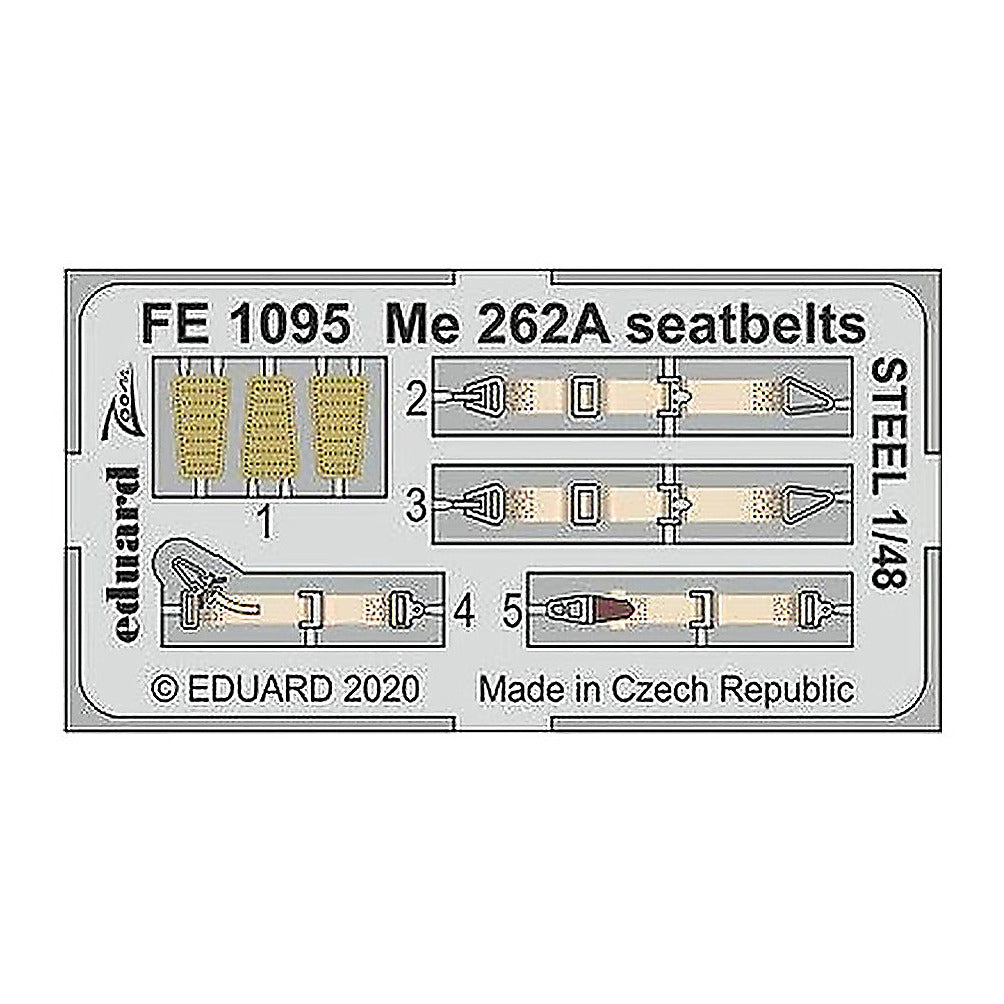 eduard fe1095 1 48 me 262a seatbelts steel for hobby boss