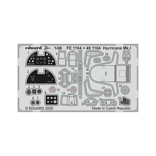 eduard fe1104 1 48 hurricane mk i for airfix