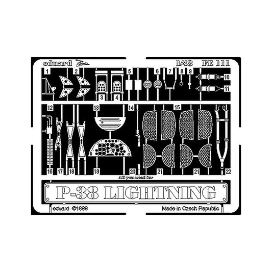 eduard fe111 1 48 p 38 lightning photo etch interior detail set