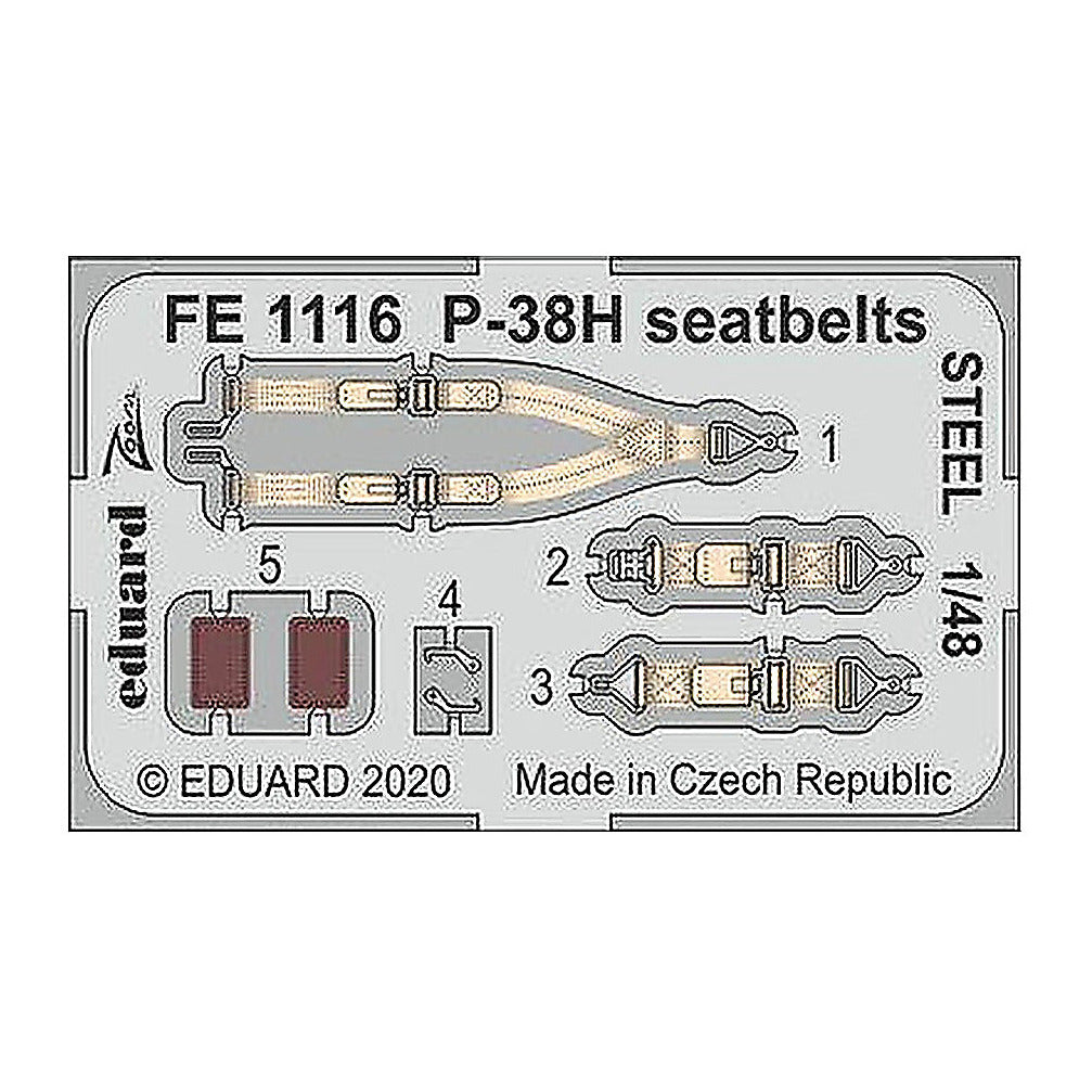 eduard fe1116 1 48 p 38h seatbelts steel photo etch interior detail