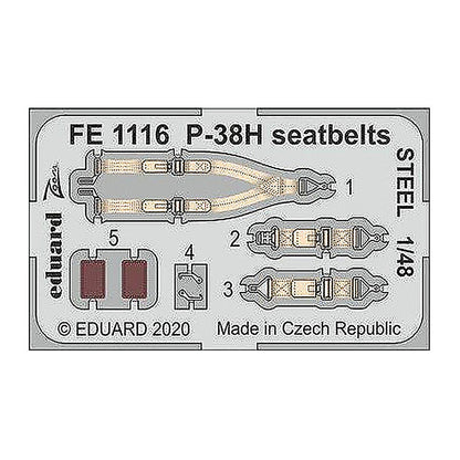 eduard fe1116 1 48 p 38h seatbelts steel photo etch interior detail