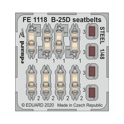 eduard fe1118 1 48 b 25d seatbelts steel photo etch for revell
