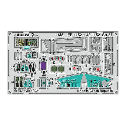 eduard fe1152 1 48 su 57 for zvezda photo etch detail set