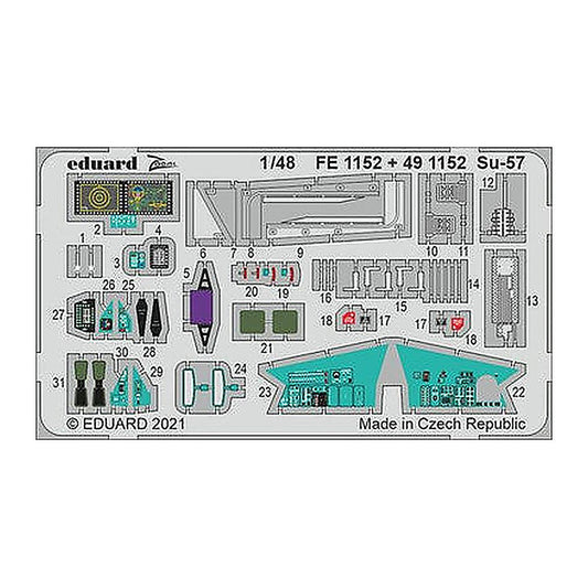 eduard fe1152 1 48 su 57 for zvezda photo etch detail set