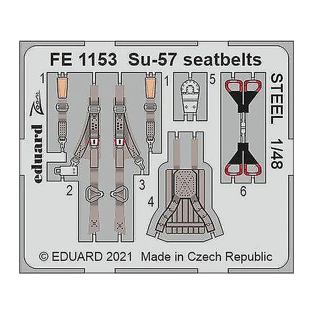 eduard fe1153 1 48 su 57 seatbelts steel for zvezda