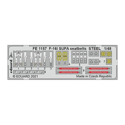 eduard fe1157 1 48 f 16i sufa seatbelts steel for kinetic