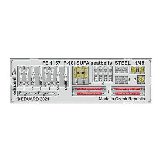 eduard fe1157 1 48 f 16i sufa seatbelts steel for kinetic