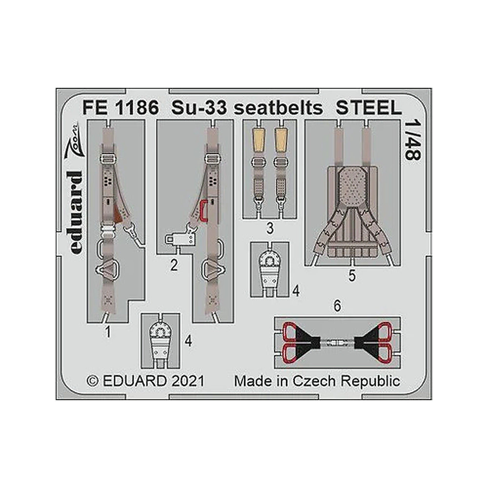 eduard fe1186 1 48 su 33 seatbelts steel for minibase