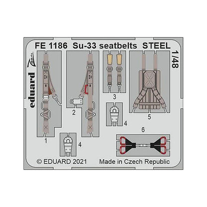 eduard fe1186 1 48 su 33 seatbelts steel for minibase