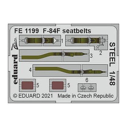 eduard fe1199 1 48 f 84f seatbelts steel for kinetic