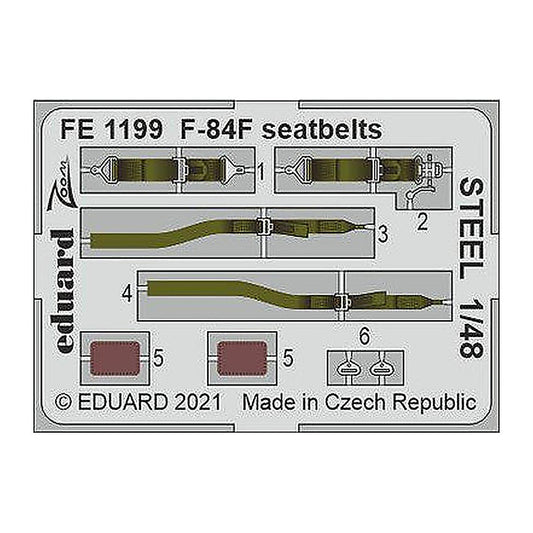 eduard fe1199 1 48 f 84f seatbelts steel for kinetic