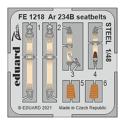 eduard fe1218 1 48 ar 234b seatbelts steel for hasegawa hobby 2000
