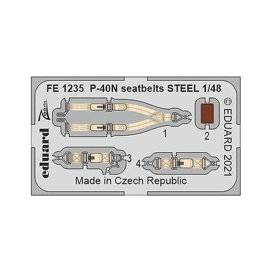 eduard fe1235 1 48 p 40n seatbelts steel photo etch interior detail