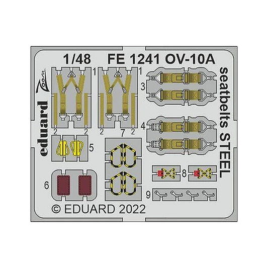 eduard fe1241 1 48 ov 10a bronco seatbelts steel photo etch for icm