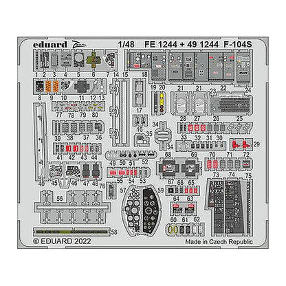 eduard fe1244 1 48 f 104s for kinetic photo etch detail set