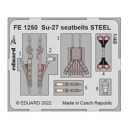 eduard fe1250 1 48 su 27 seatbelts steel for great wall hobby