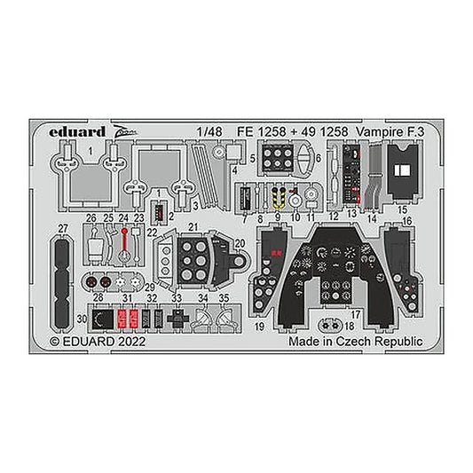 eduard fe1258 1 48 vampire f 3 for airfix photo etch detail set