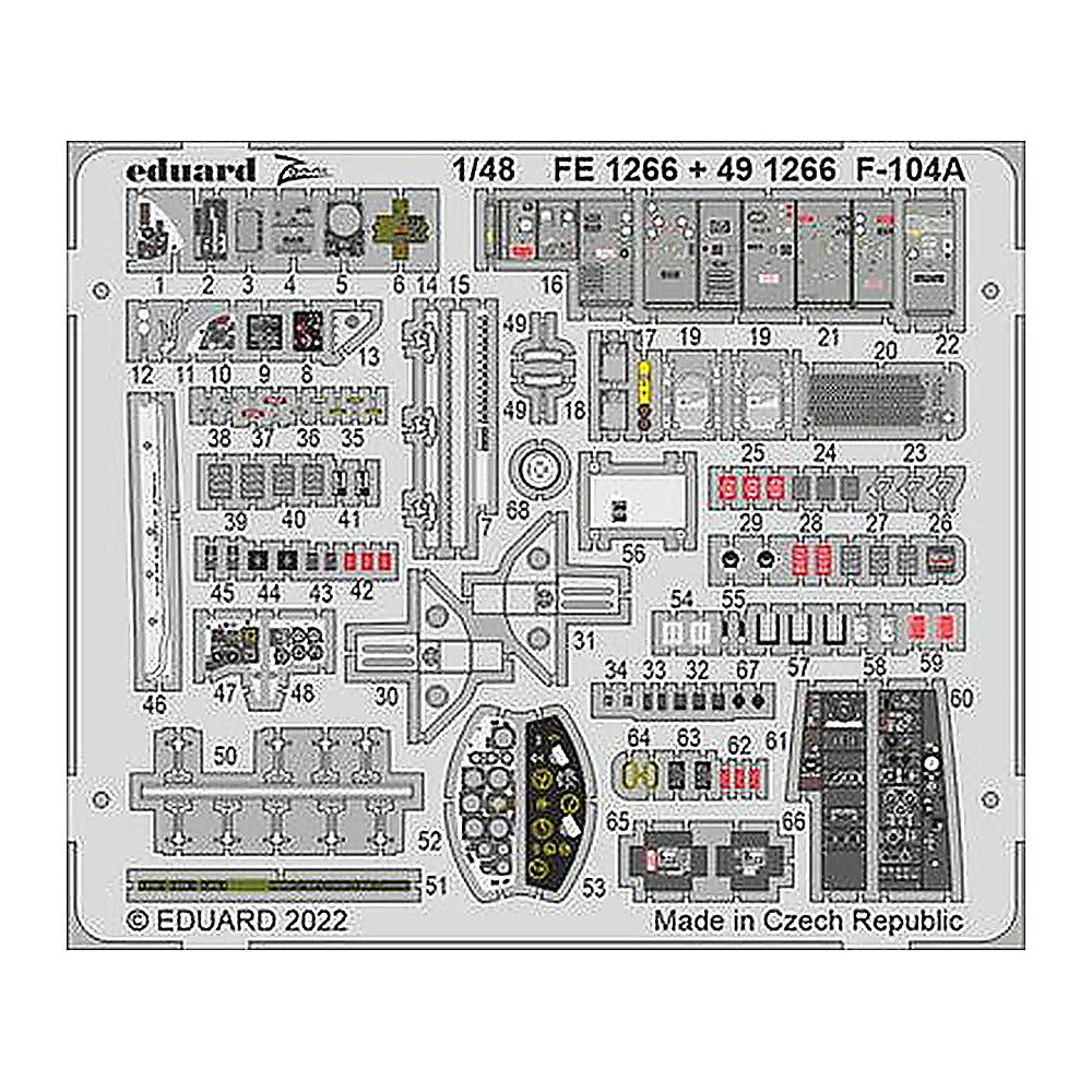eduard fe1266 1 48 f 104a for kinetic photo etch detail set
