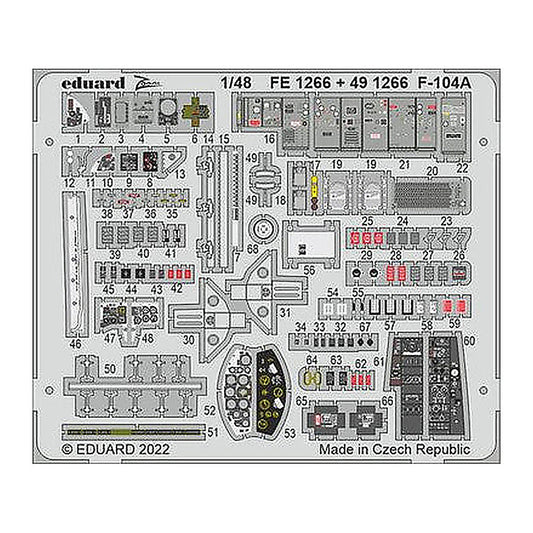 eduard fe1266 1 48 f 104a for kinetic photo etch detail set