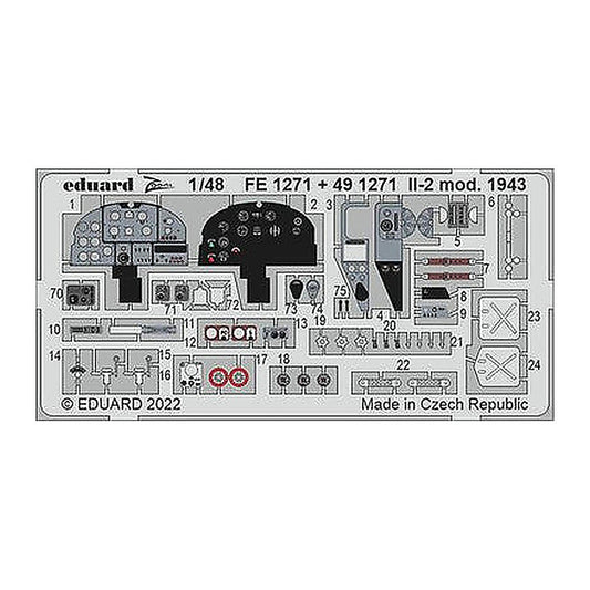eduard fe1271 1 48 il 2 mod 1943 for zvezda
