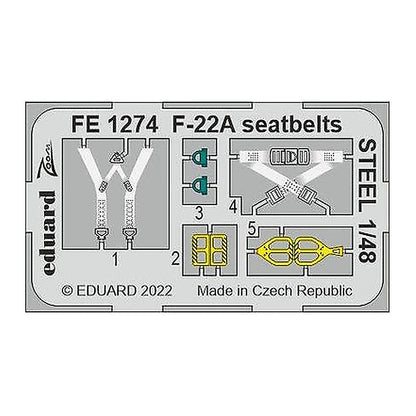 eduard fe1274 1 48 f 22a seatbelts steel photo etch for ilovekit