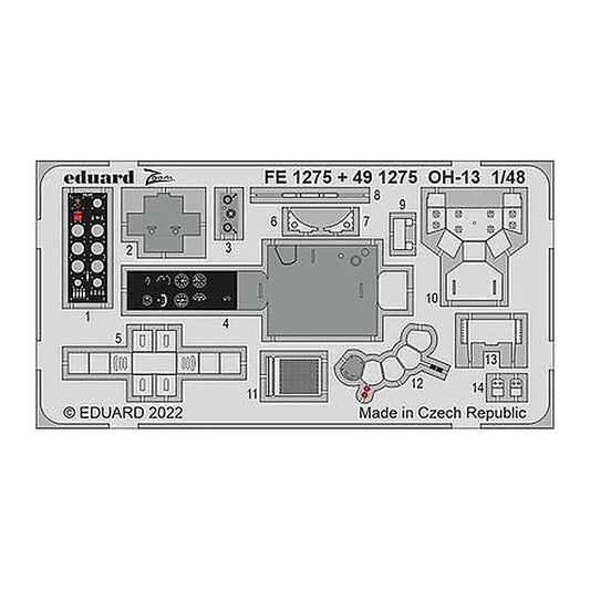 eduard fe1275 1 48 oh 13 for italeri photo etch detail set