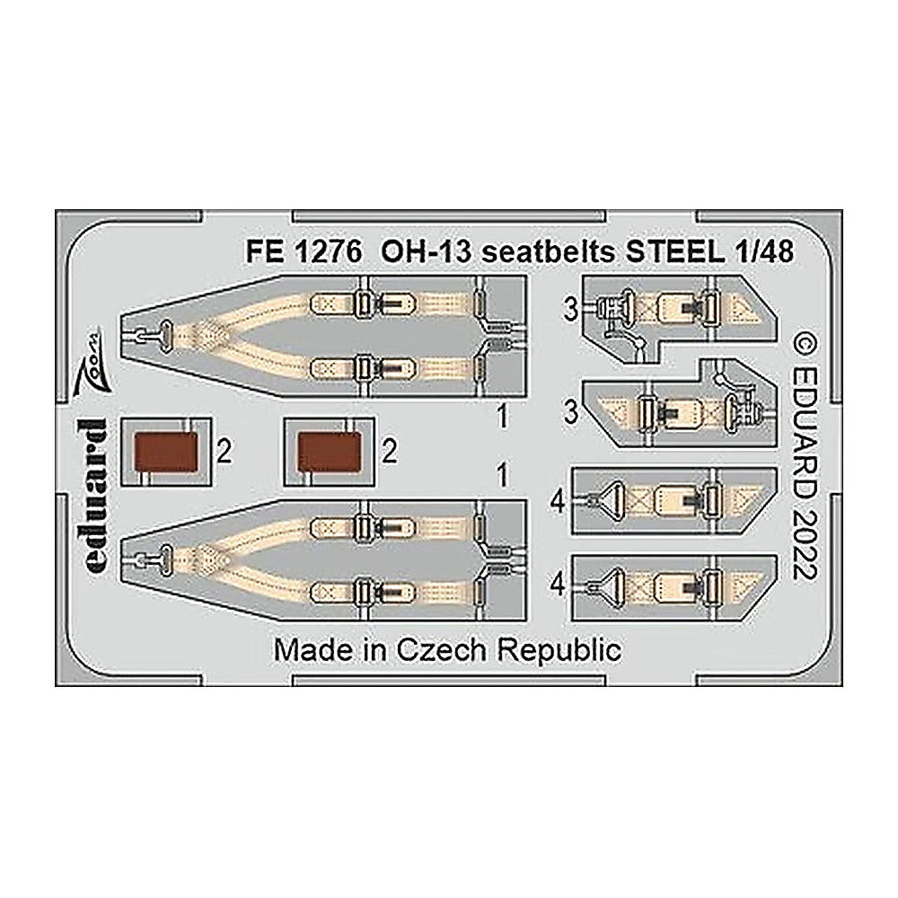 eduard fe1276 1 48 oh 13 seatbelts steel for italeri