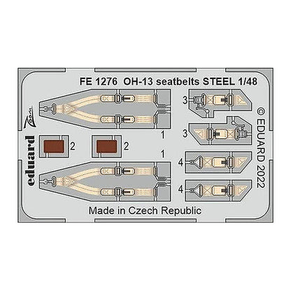 eduard fe1276 1 48 oh 13 seatbelts steel for italeri
