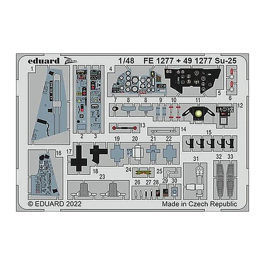 eduard fe1277 1 48 su 25 for zvezda photo etch detail set