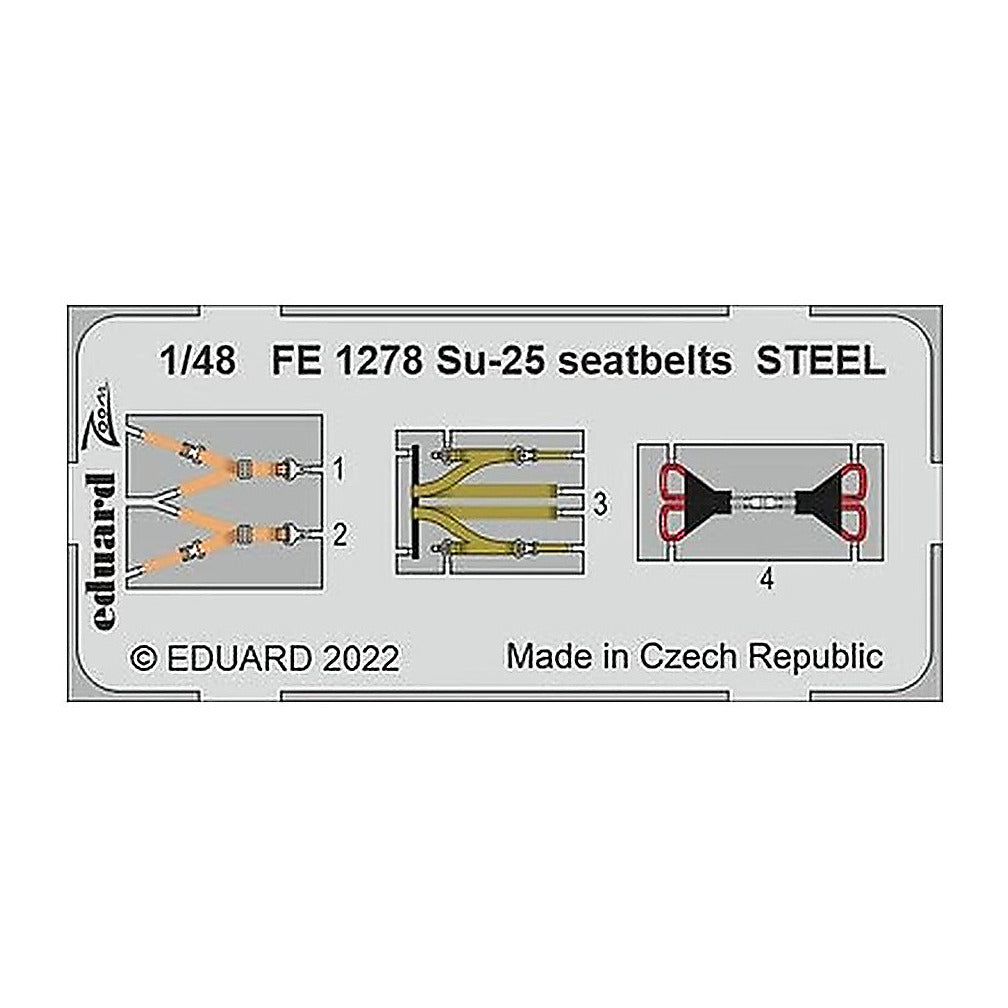 eduard fe1278 1 48 su 25 seatbelts steel for zvezda