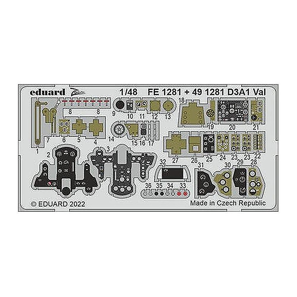 eduard fe1281 1 48 val for hasegawa photo etch detail set