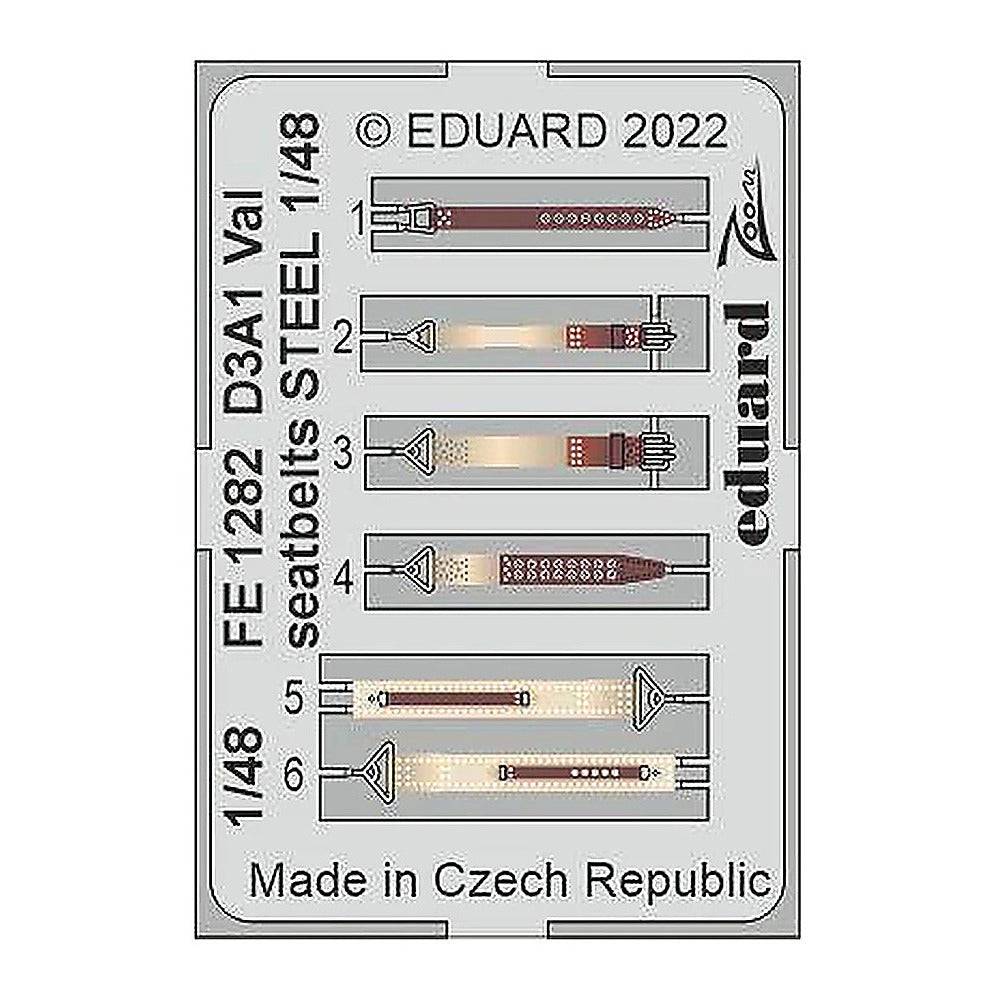 eduard fe1282 1 48 val seatbelts steel for hasegawa