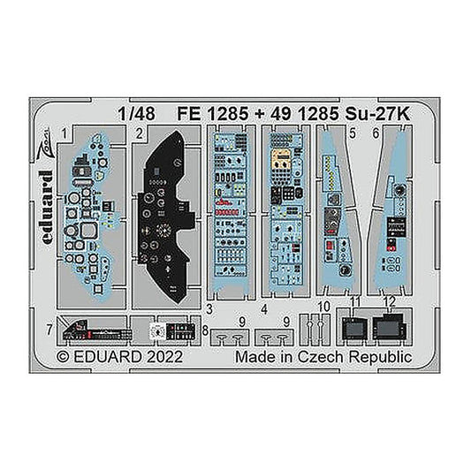 eduard fe1285 1 48 su 27k for minibase photo etch detail set