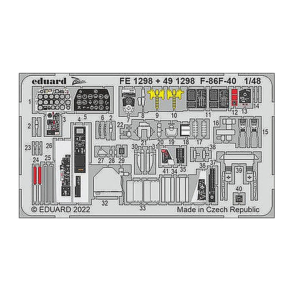 eduard fe1298 1 48 f 86f 40 for airfix photo etch detail set
