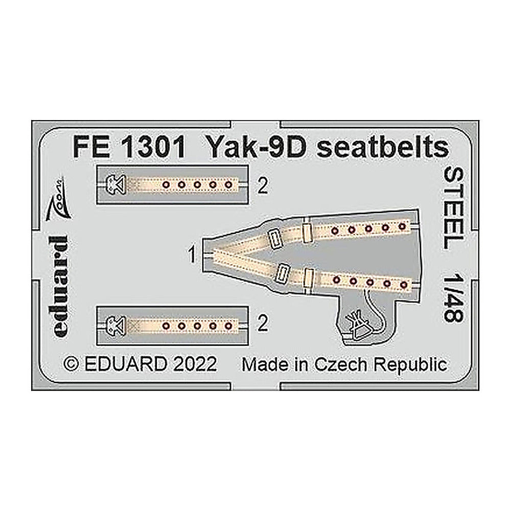 eduard fe1301 1 48 yak 9d seatbelts steel for zvezda