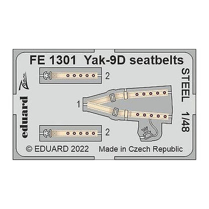 eduard fe1301 1 48 yak 9d seatbelts steel for zvezda