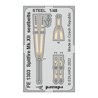 eduard fe1303 1 48 spitfire mk xii seatbelts steel for airfix