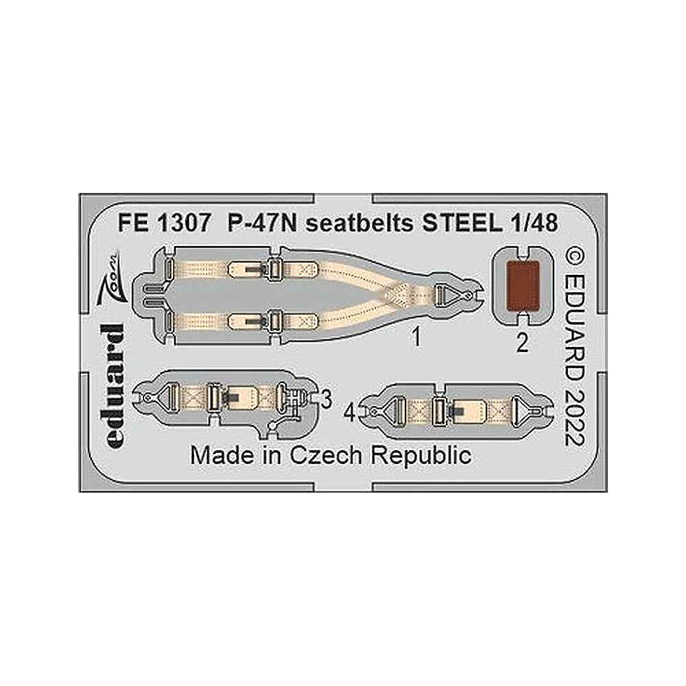 eduard fe1307 1 48 1 48 eduard p 47n seatbelts steel