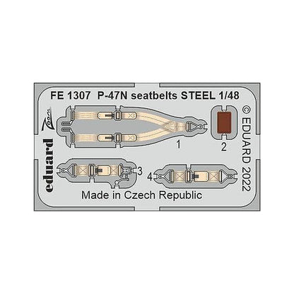 eduard fe1307 1 48 1 48 eduard p 47n seatbelts steel