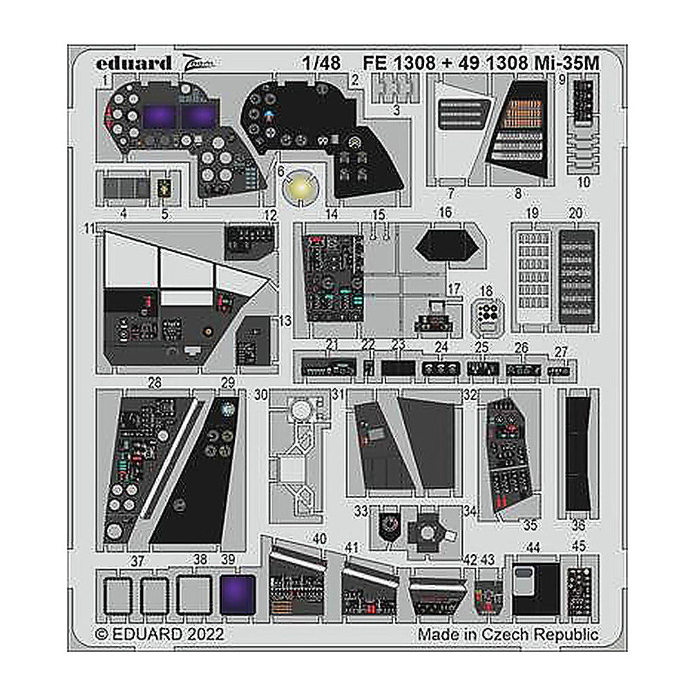 eduard fe1308 1 48 mi 35m for zvezda photo etch detail set