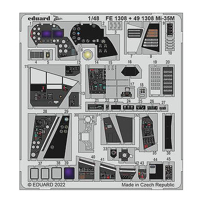 eduard fe1308 1 48 mi 35m for zvezda photo etch detail set