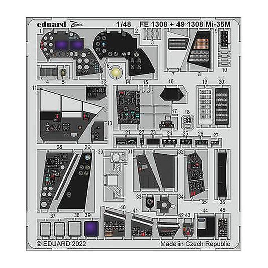 eduard fe1308 1 48 mi 35m for zvezda photo etch detail set