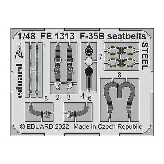 eduard fe1313 1 48 f 35b seatbelts steel for italeri