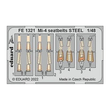 eduard fe1321 1 48 mi 4 seatbelts steel for trumpeter